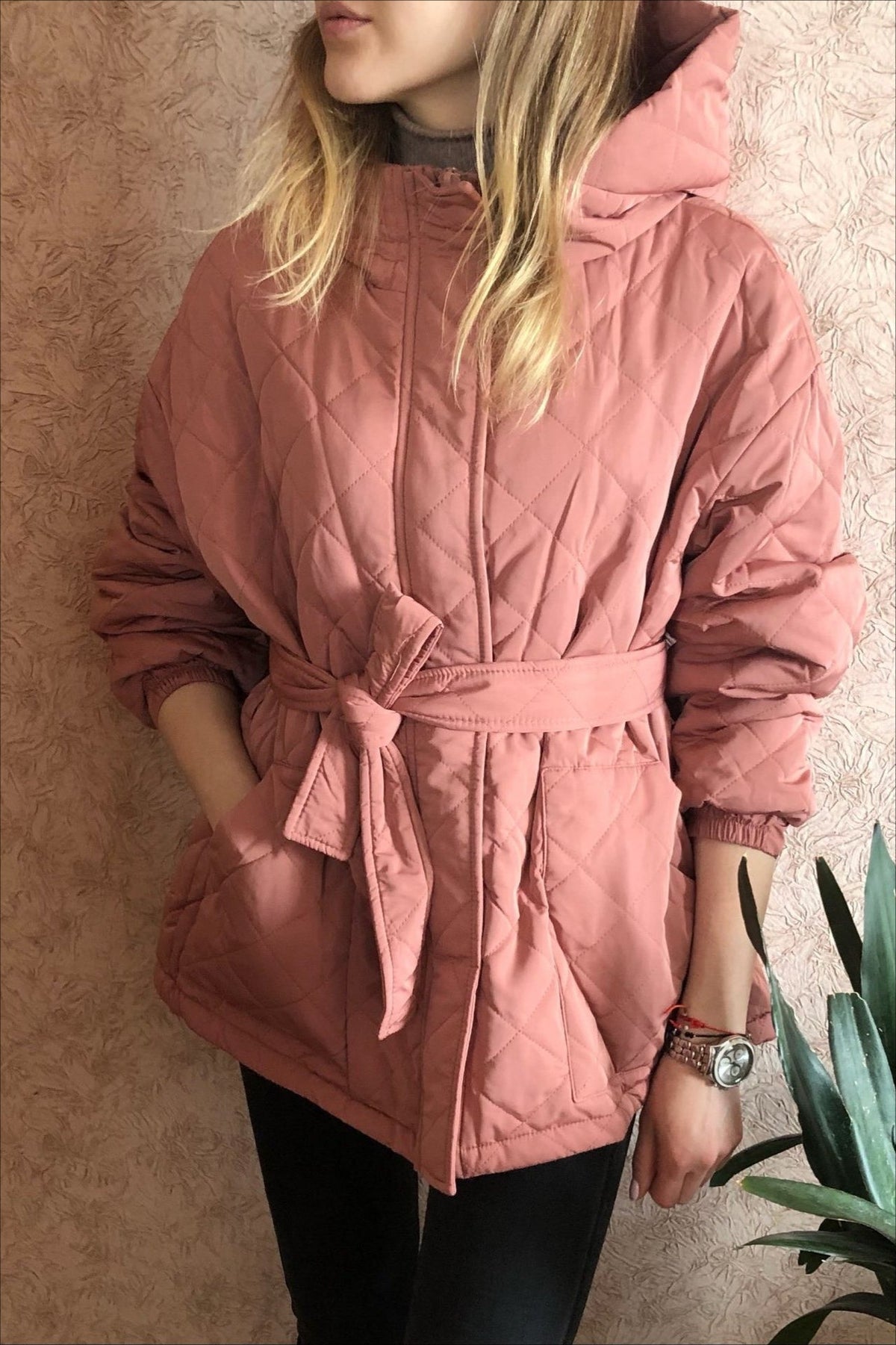 Plus Size Diamond Quilted Puffer Jacket 2