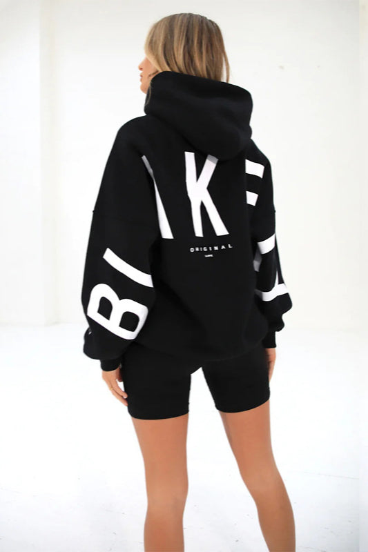Thick Printed Hooded Sweatshirt Coat 3