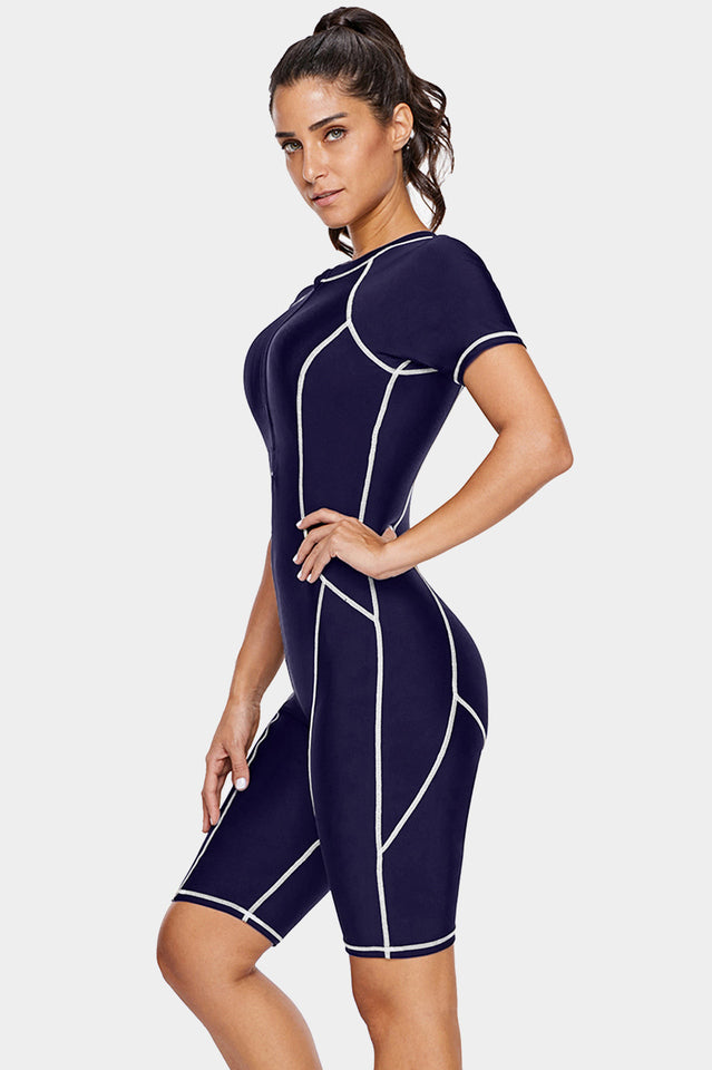 Sun Protection One Piece Swimsuit - Fashionpara