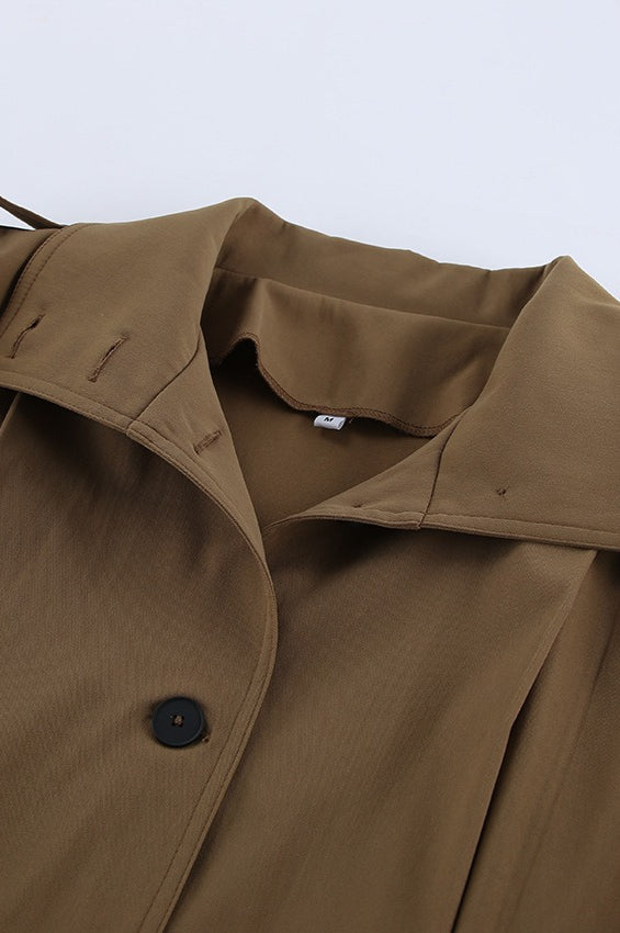 Pleated Lapel Loose Jacket