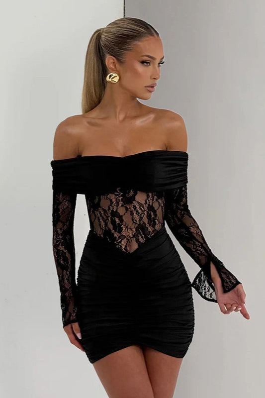 Lace Bodycon Mini Dress