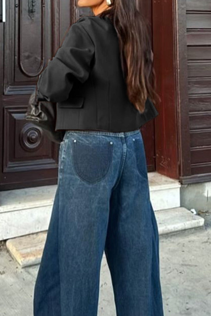 Resort Solid Color Long Sleeve Coat - Fashionpara