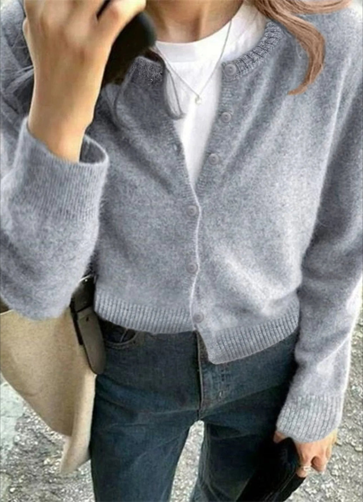 Soft Knit Solid Color Cardigan 3