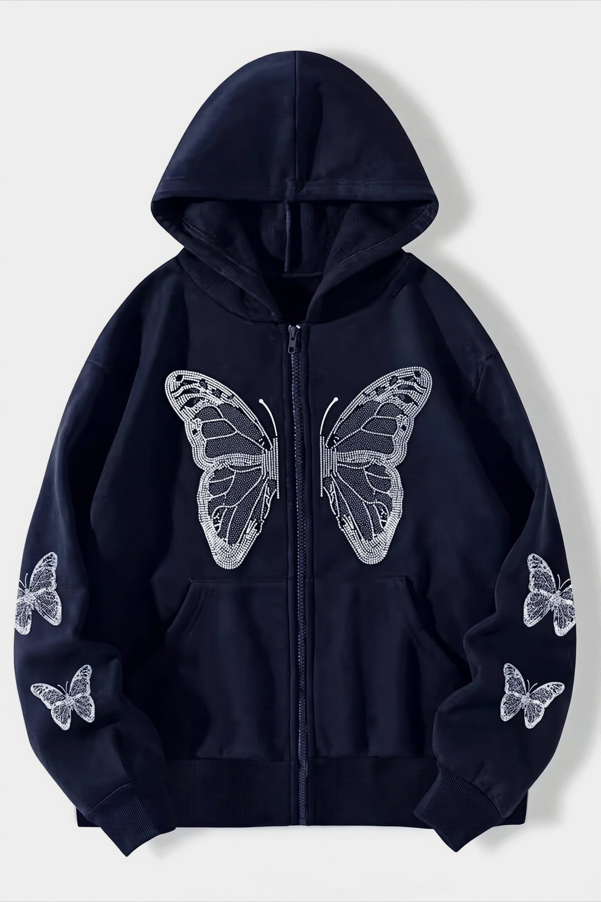 Butterfly Graphic Zip Hoodie