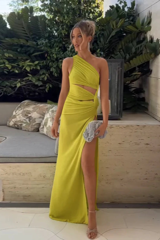 Elegant Sexy Asymmetrical Shoulder Party Dress