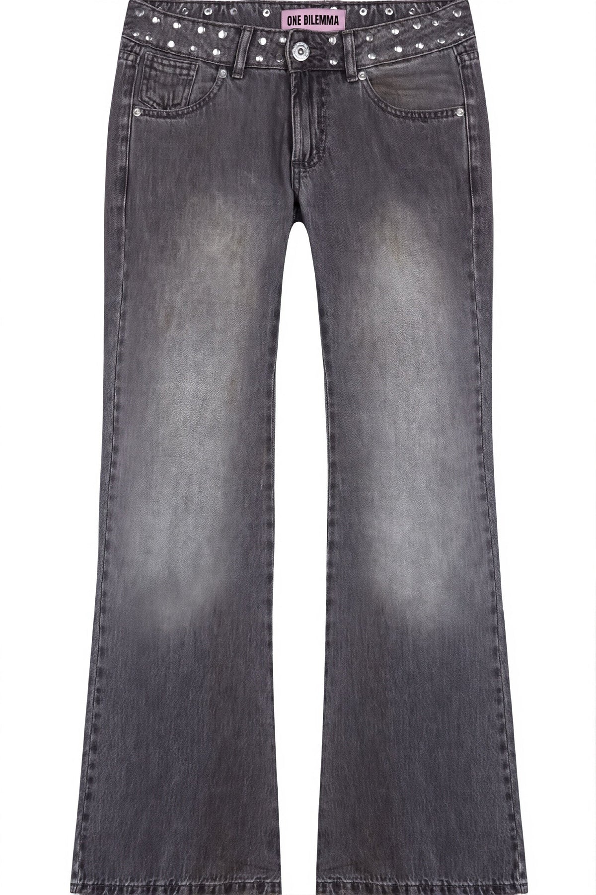 Butt Wing Sequin Straight Leg Jeans