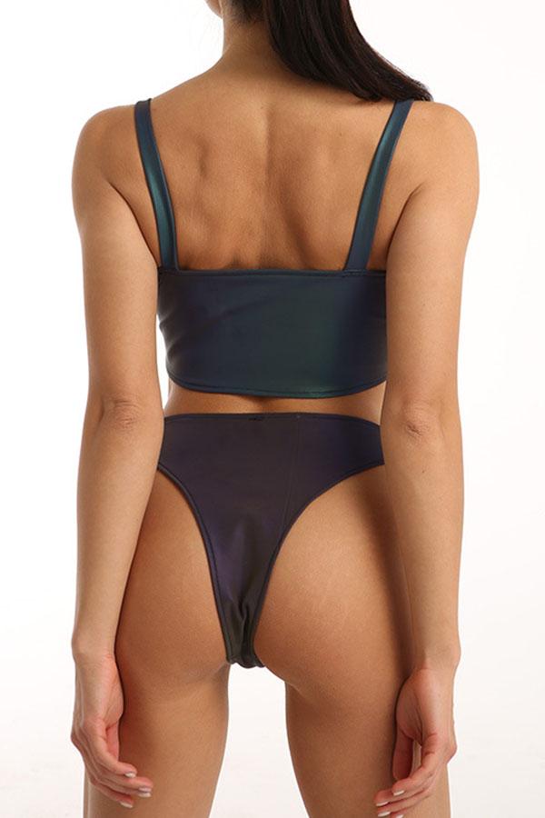 Trendy Dazzle Colorful Reflective Bikini - Fashionpara