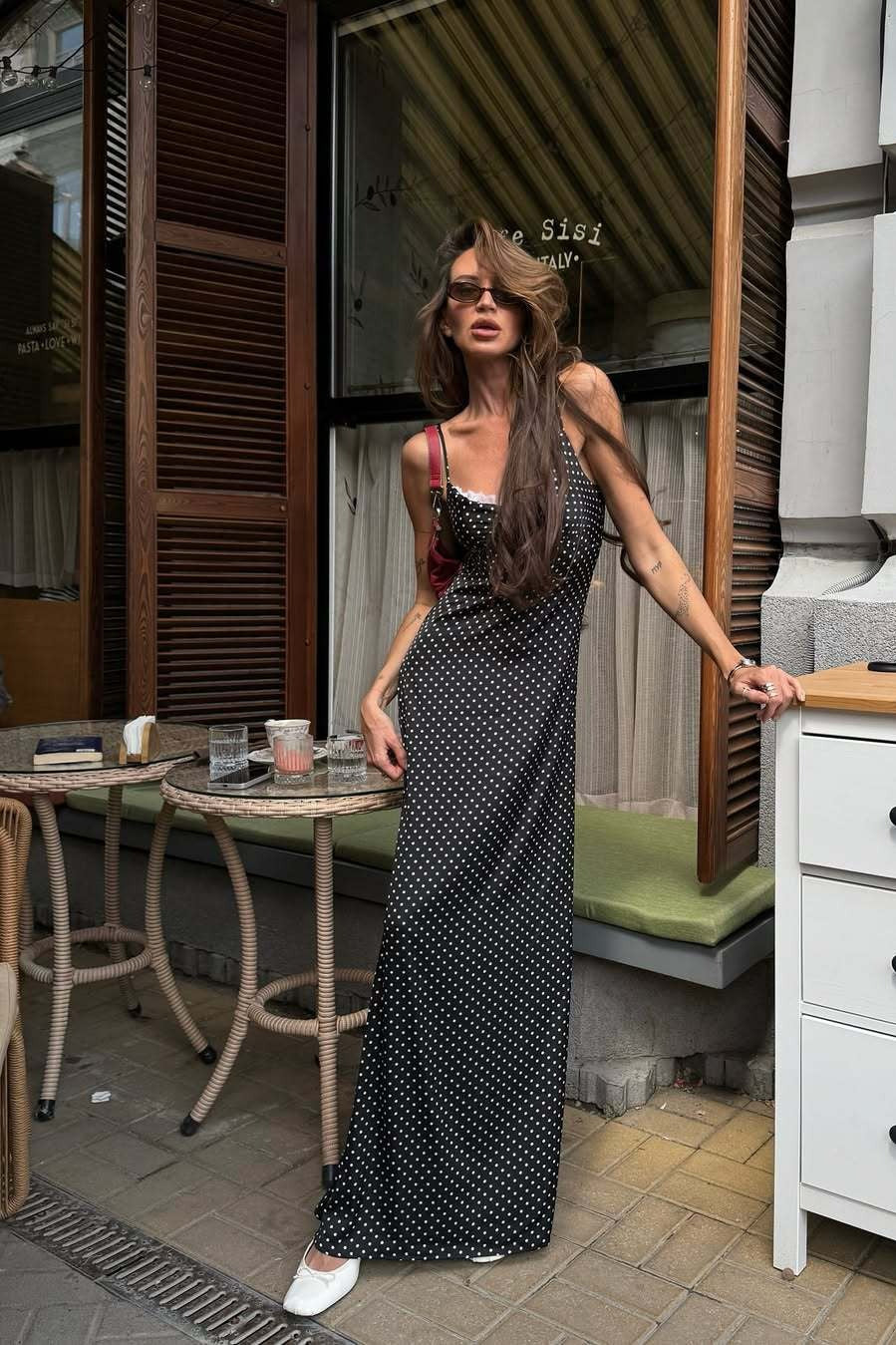 Sexy Polka Dot Cami Long Maxi Dress - Fashionpara