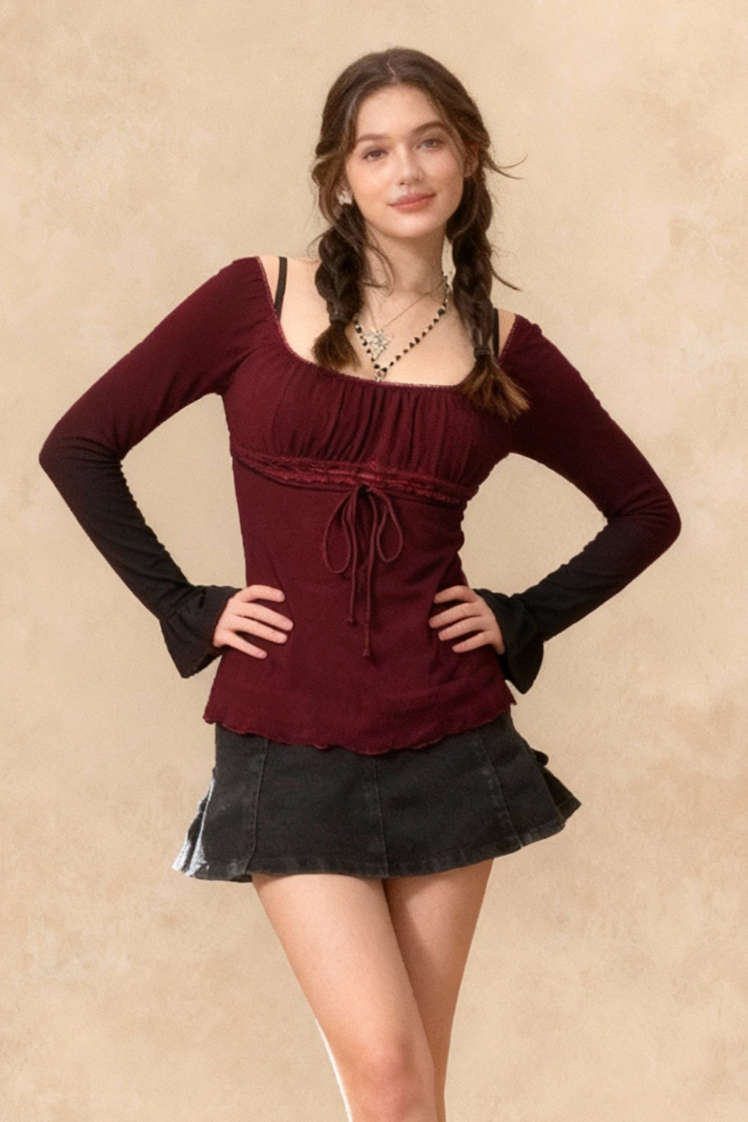 Lace Trim Graceful Strapless Corset Top
