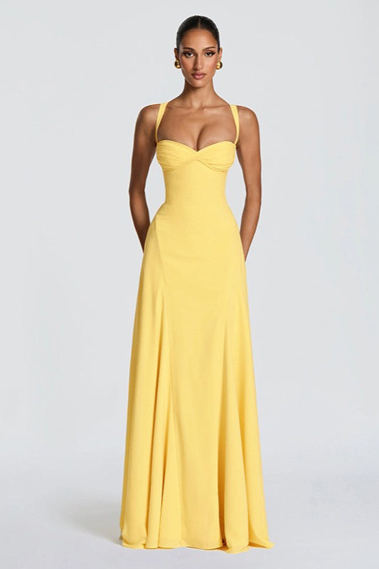 Sweetheart Neck Fit and Flare Maxi Gown 3