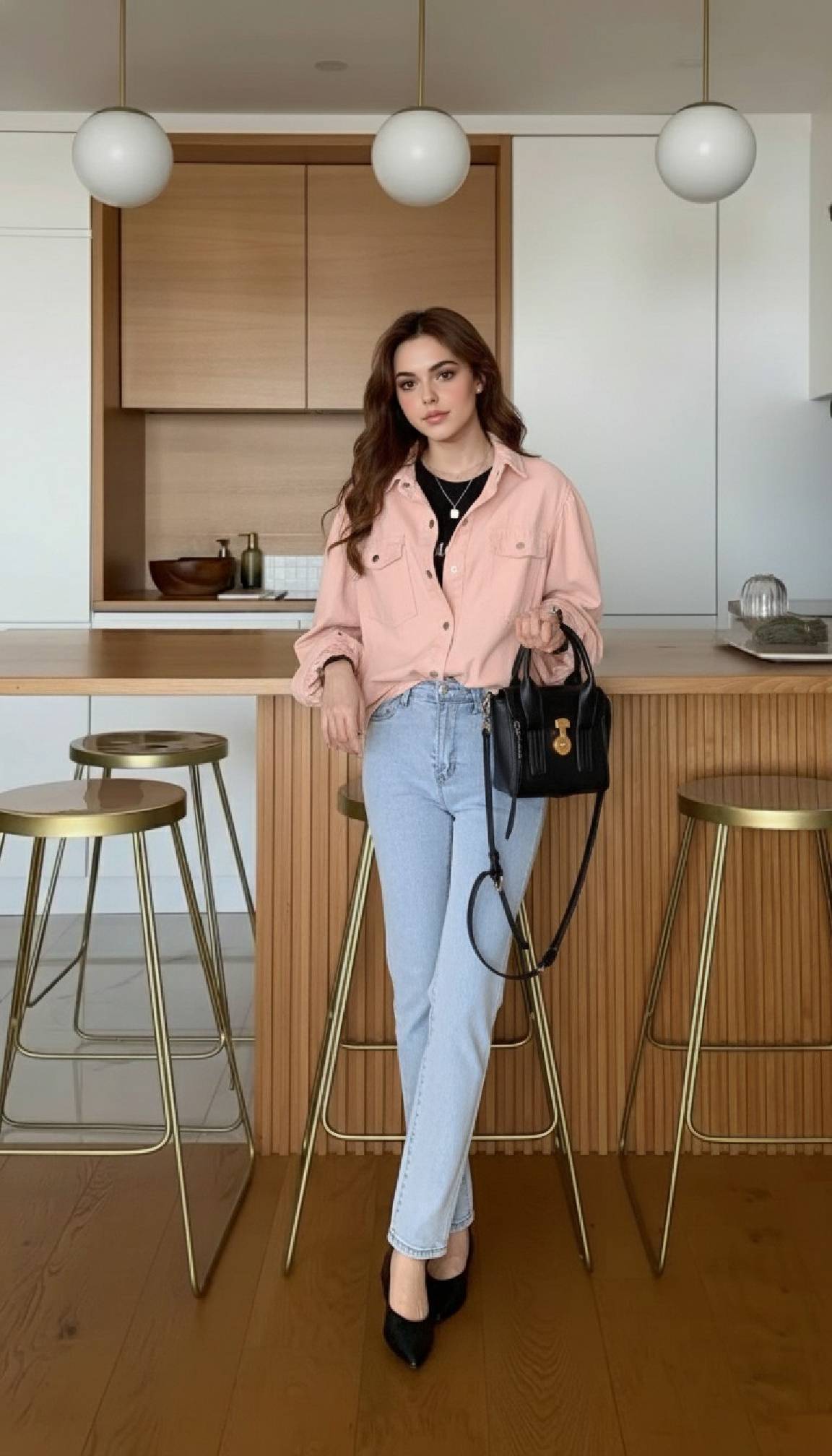 Pleated Long Sleeve Blouse - Fashionpara