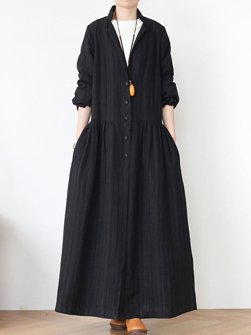 Back Your Soul Linen Coat 6