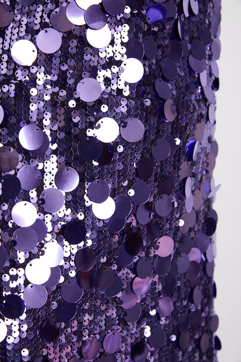 Paillette Sequin Strapless Bodycon Midi Party Dress - View 7