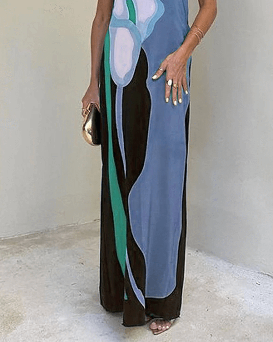 Casual Strapless Printed Dress - Fashionpara