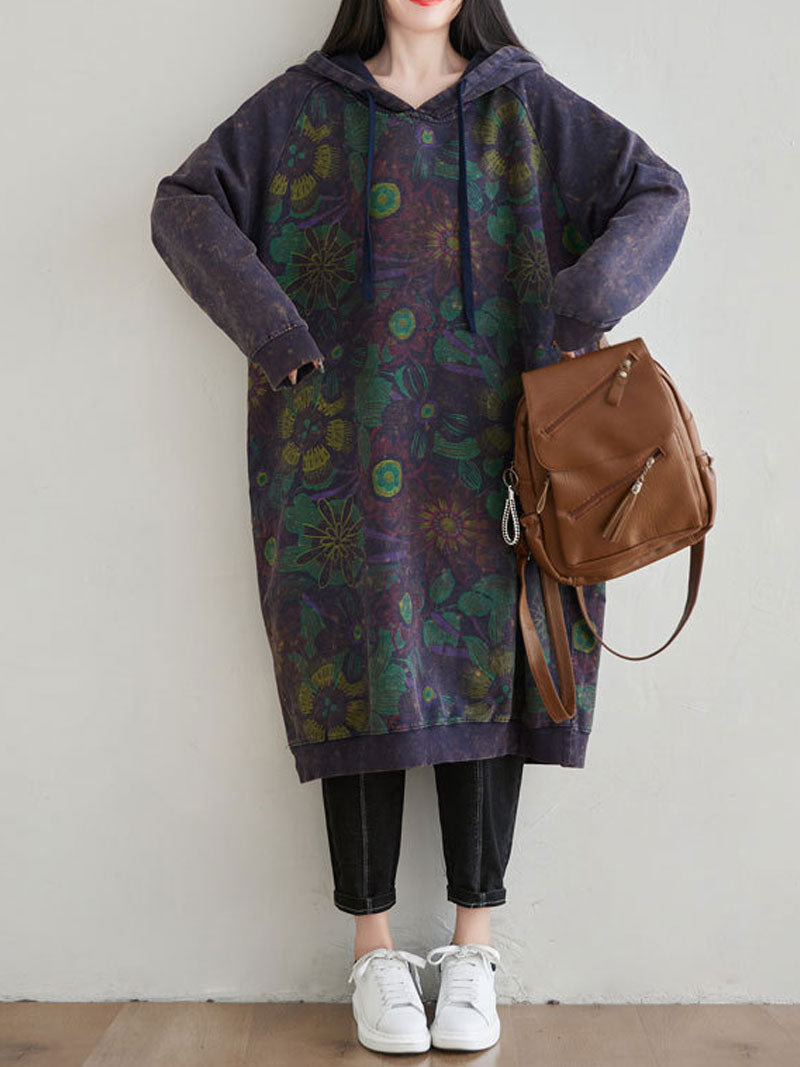 Smile You Fake Hooded Dress - Fashionpara