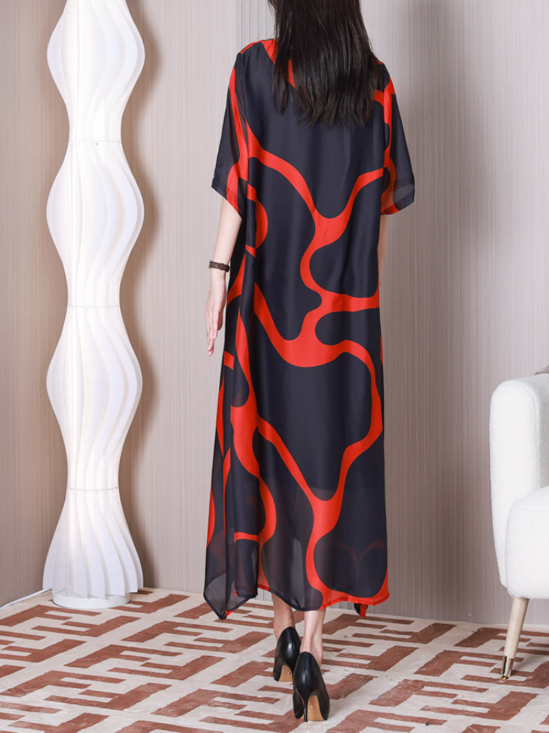 Beautiful life Round Neck A-line Dress - Fashionpara