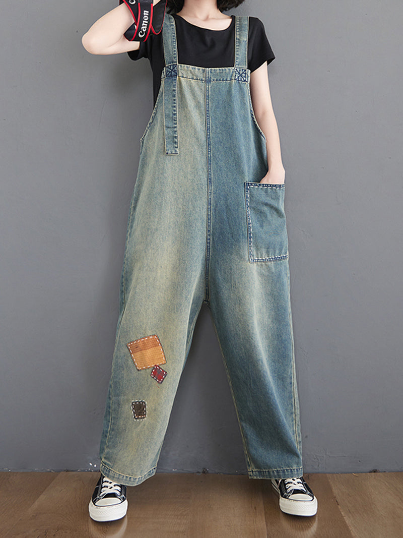 The Beauty Inside Patch Overall Dungaree - Fashionpara