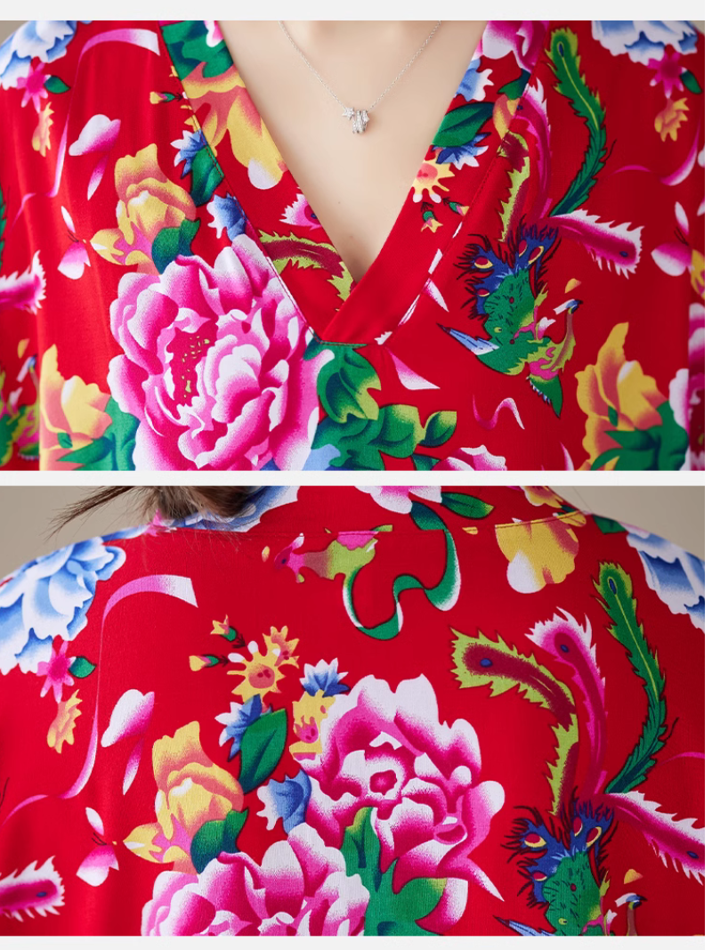 Elegance Cool Flower Kaftan Dress - Fashionpara