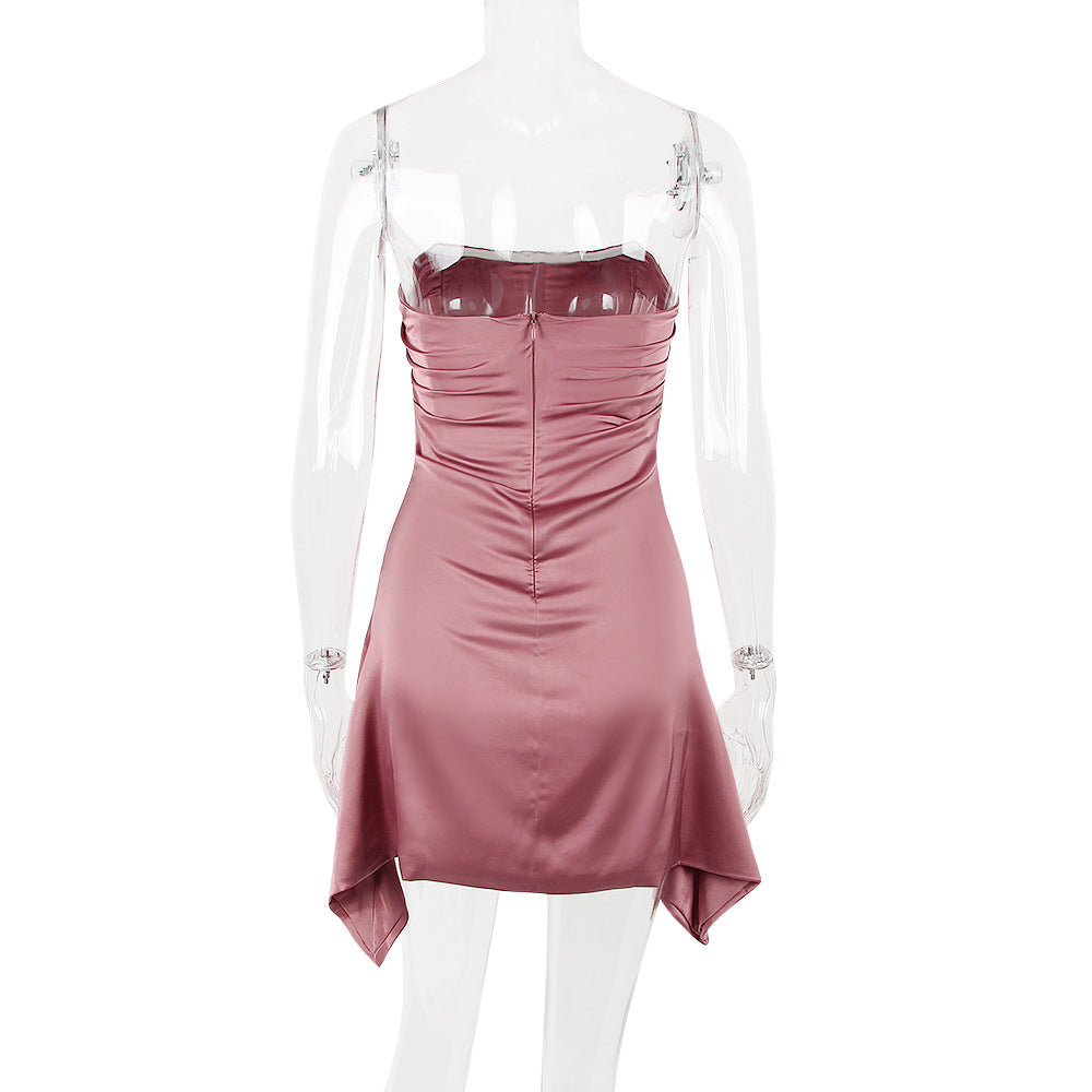 Cassio Mini Dress - Rose Red