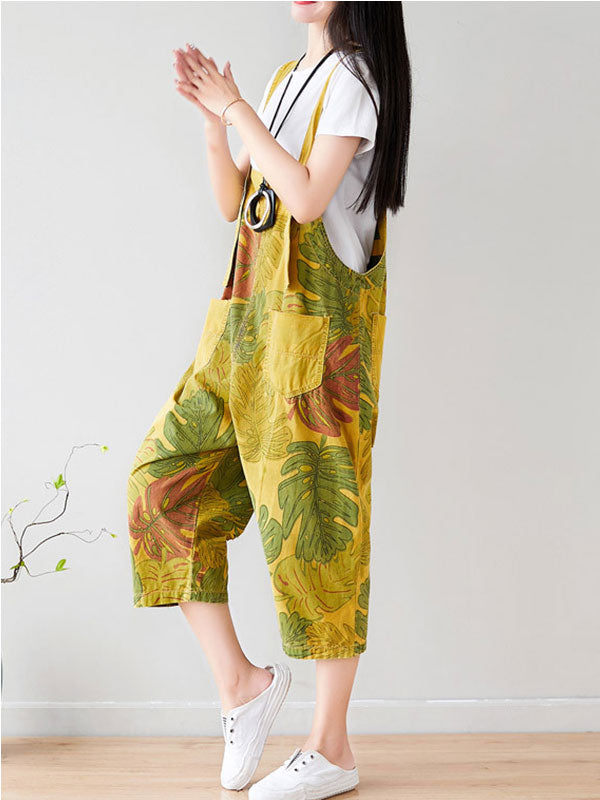 Tropical Jungle Overall Dungarees - Fashionpara