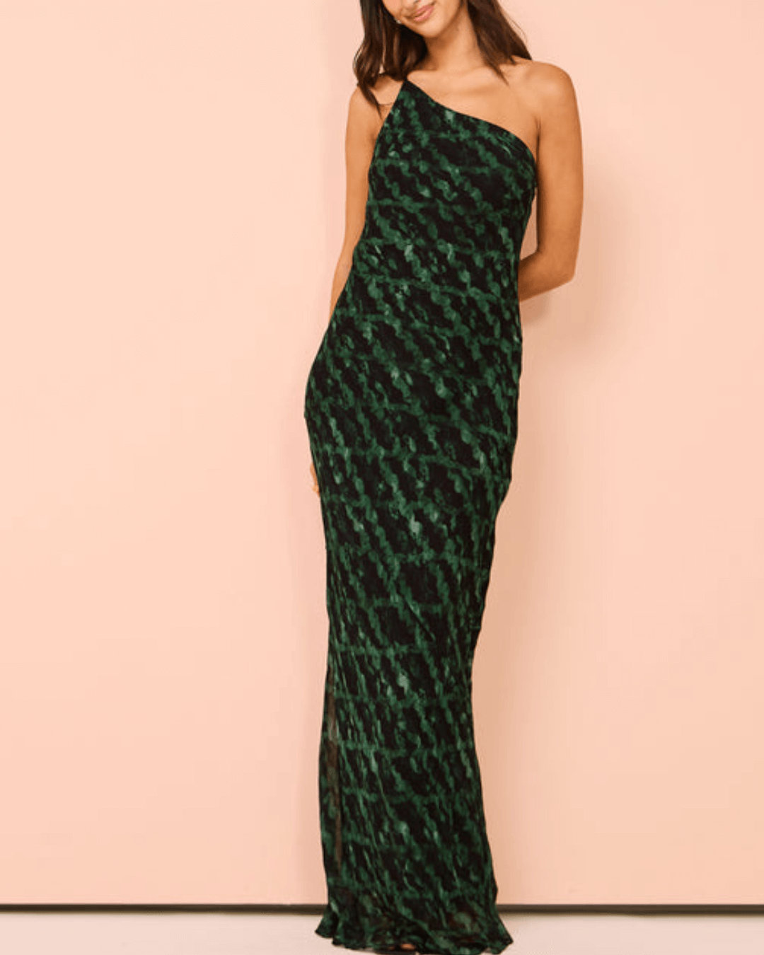 One Shoulder Cowl Back Maxi Dress - Fashionpara