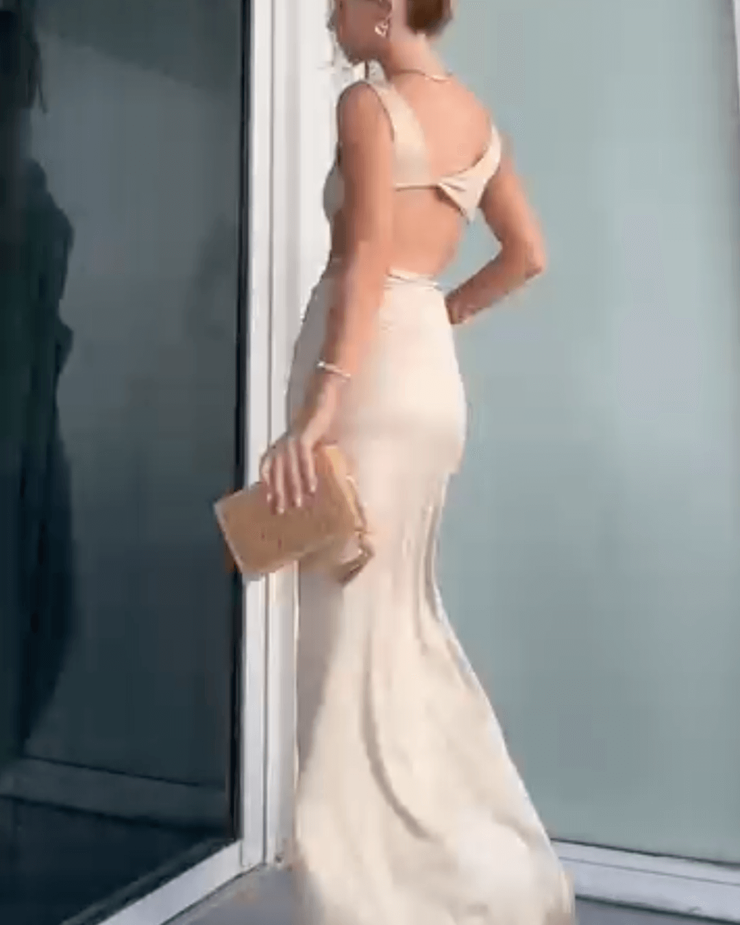 Twisted Waistband Cut-out Maxi Dress - Fashionpara