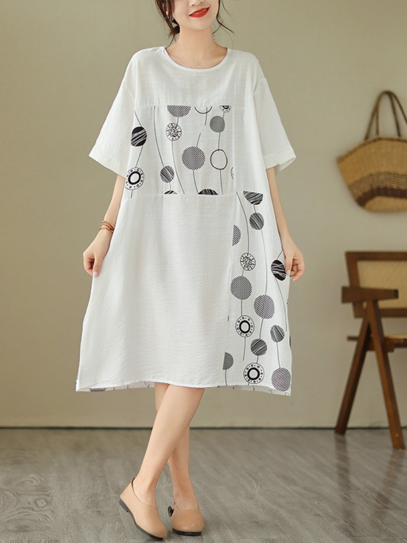 Take My Soul Round neck A-line Dress - Fashionpara
