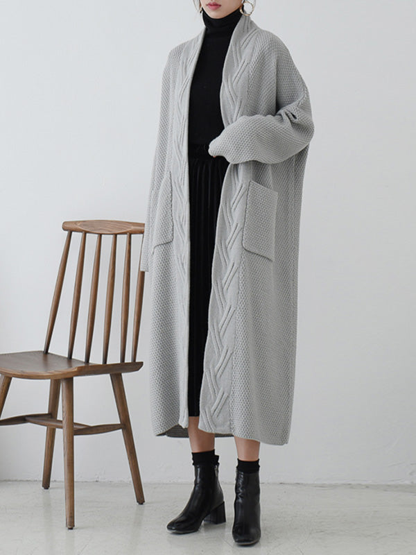 Diamond Long Cardigan Sweater with Pocket 6