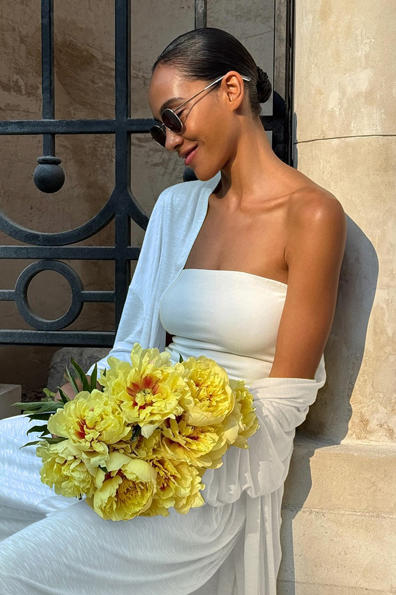 Elegant Two-Piece Lantern Pants Set with Long Cardigan