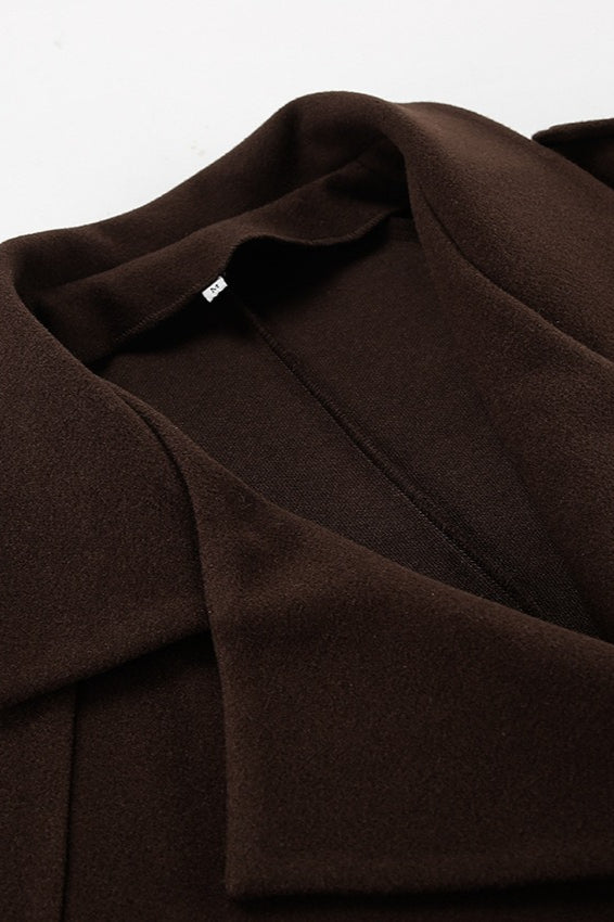 Stylish Double Breasted Wool Blend Coat for Elegant Comfort