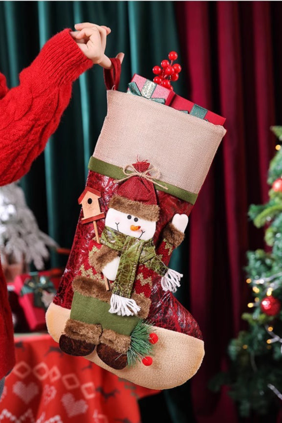 Stocking Santa Handheld Candy Gift Bag