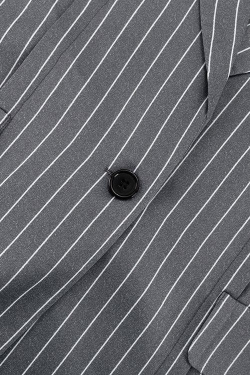 Trendy Striped Blazer Coat for Sophisticated Style and Comfort