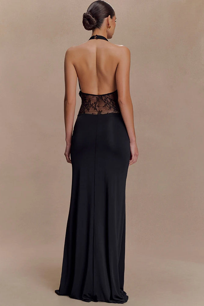 JULISSA MO Patchwork See Through Maxi Dress