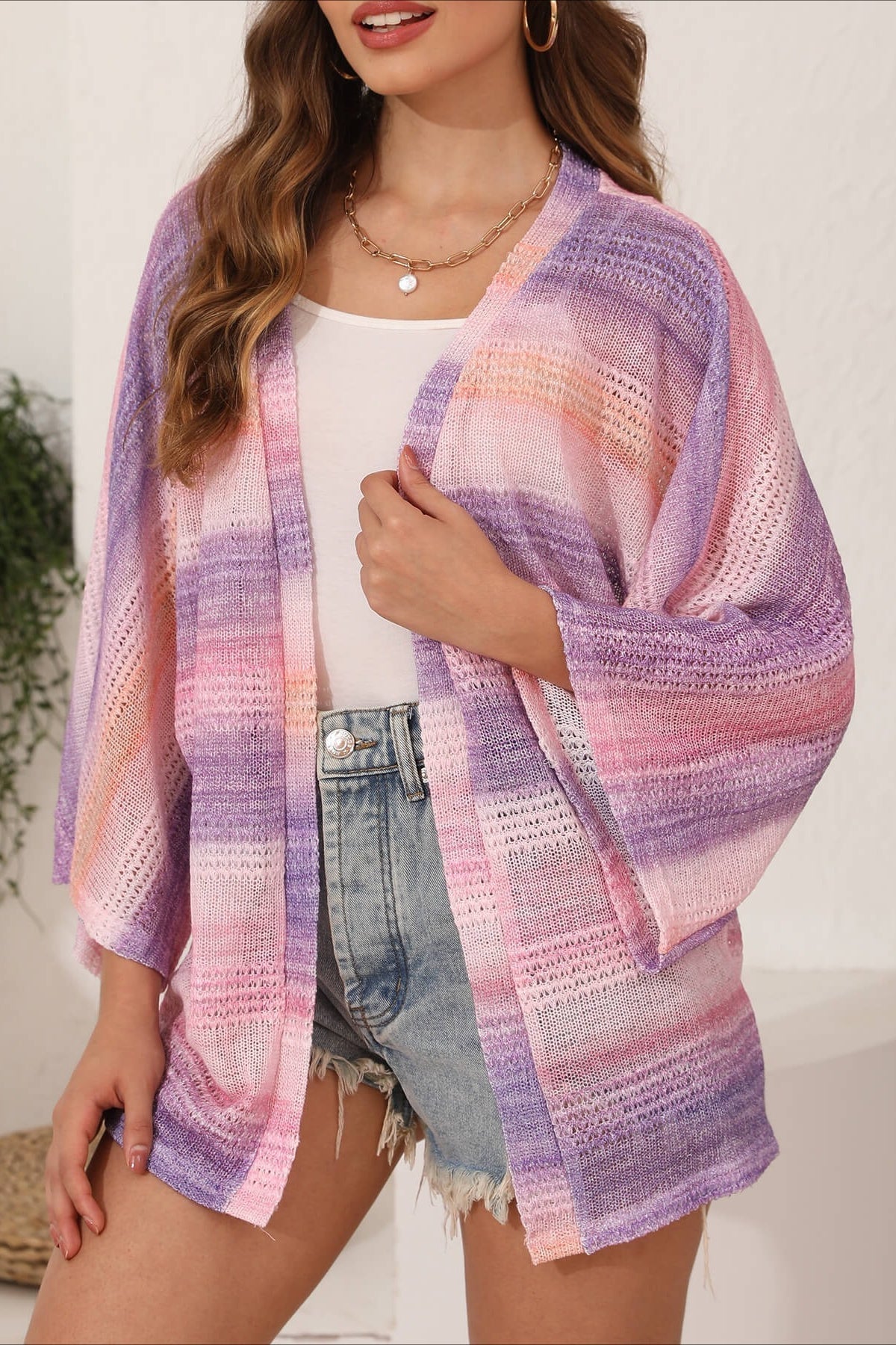 Crochet Tie Dye Relaxed Cardigan 9
