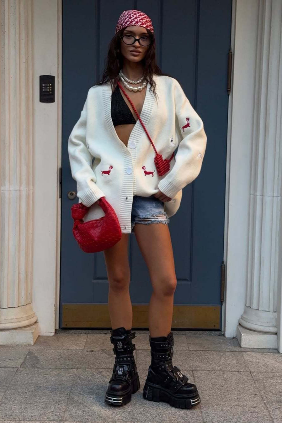 Sophisticated V-Neck Embroidered Cardigan Sweater for Style