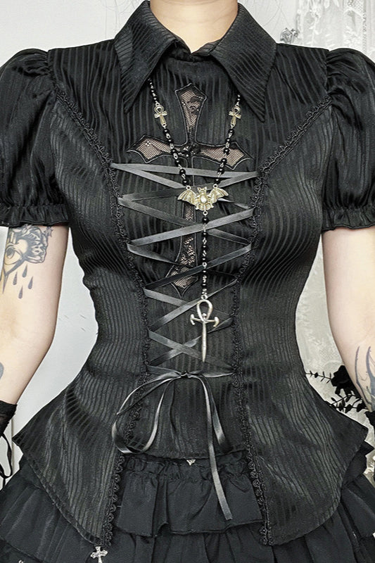 Gothic Palace Style Short Sleeve Blouse