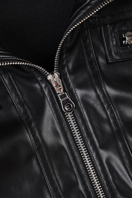Vintage Waist Cinch Leather Jacket