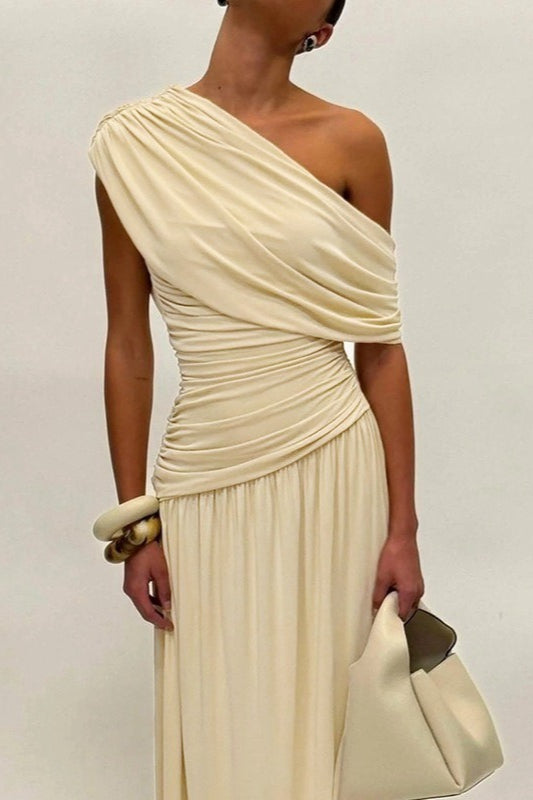 Slim Fit Round Neck Ruched Sheer Bodycon Formal Dress