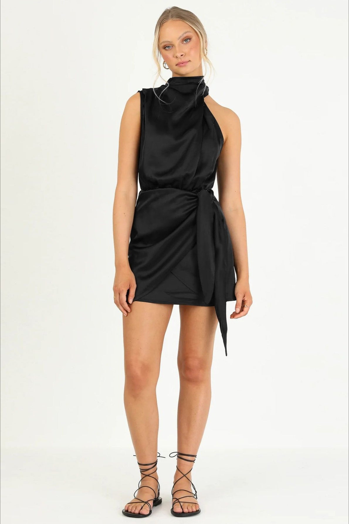 Halter Satin Silk Dress