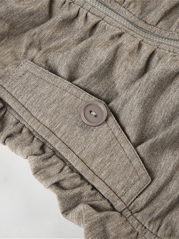 Sophisticated Pleated Lapel Knit Jacket for Timeless Style