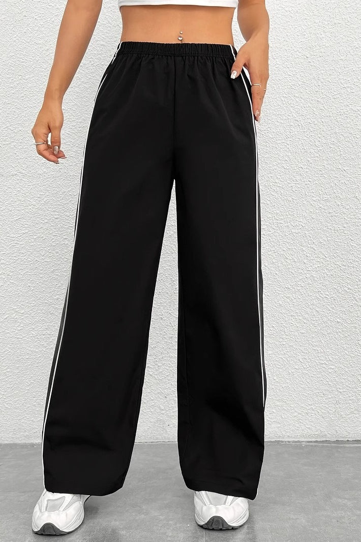 Loose Black Sport Knit Pants