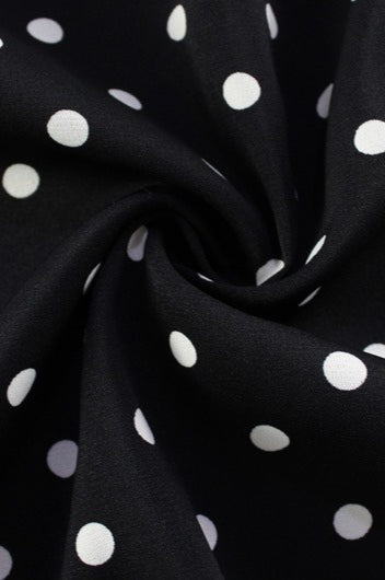 Polka Dot Print Strapless Backless Bodycon Maxi Dress - Fashionpara