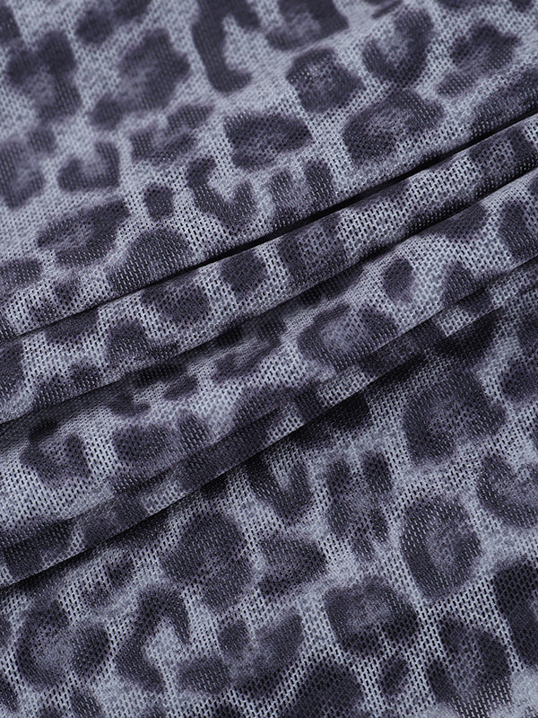 Leopard Print Layered Crop Top