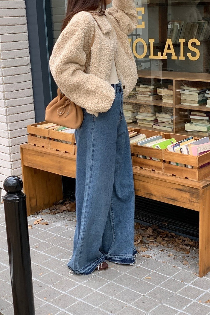 Thickened Lapel Cropped Coat - Fashionpara