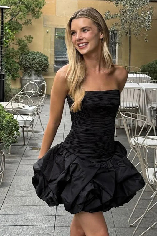 Spring Elegant Ruched Corset Dress with Layered Skirt Party Dress - Fashionpara