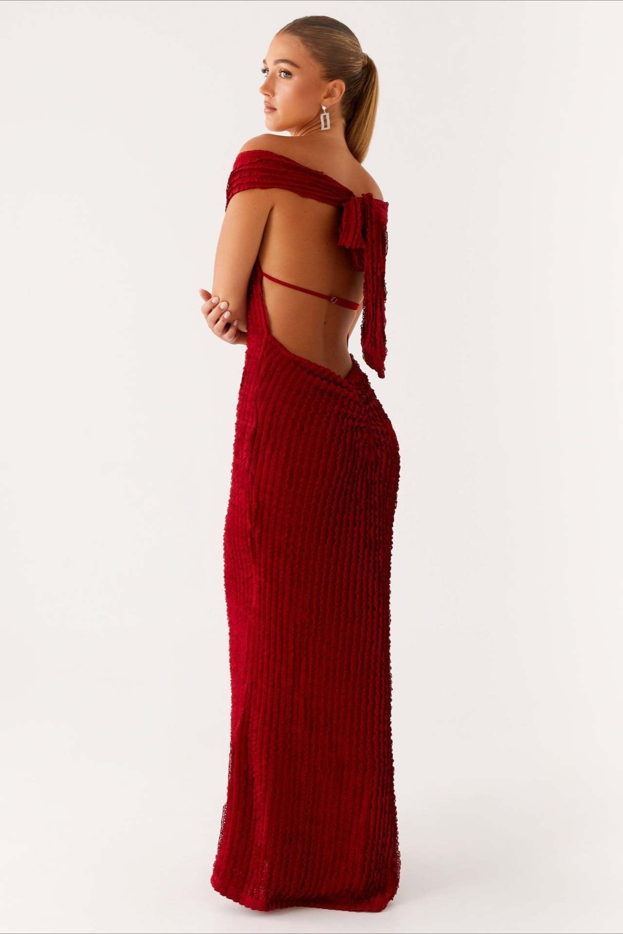 Sexy Strappy Backless Solid Bodycon Evening Maxi Sweater Dress - Fashionpara