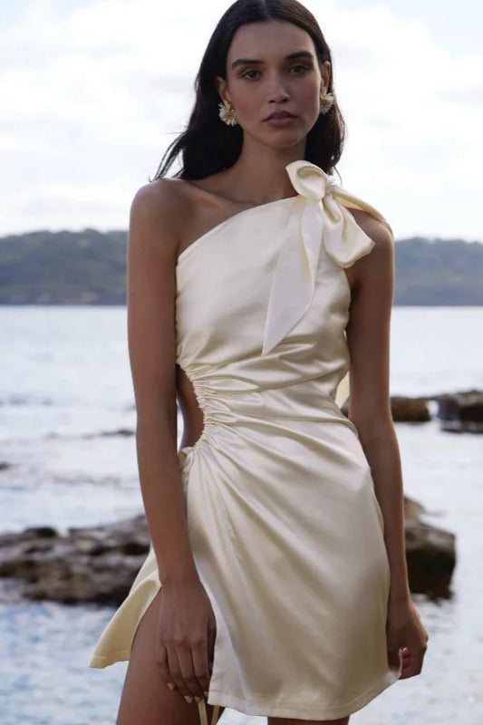 Hollow Out Bow Midi Dress