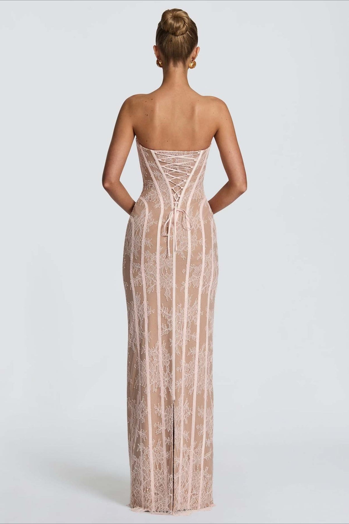 Lace Strapless Sweetheart Corset Mermaid Gown