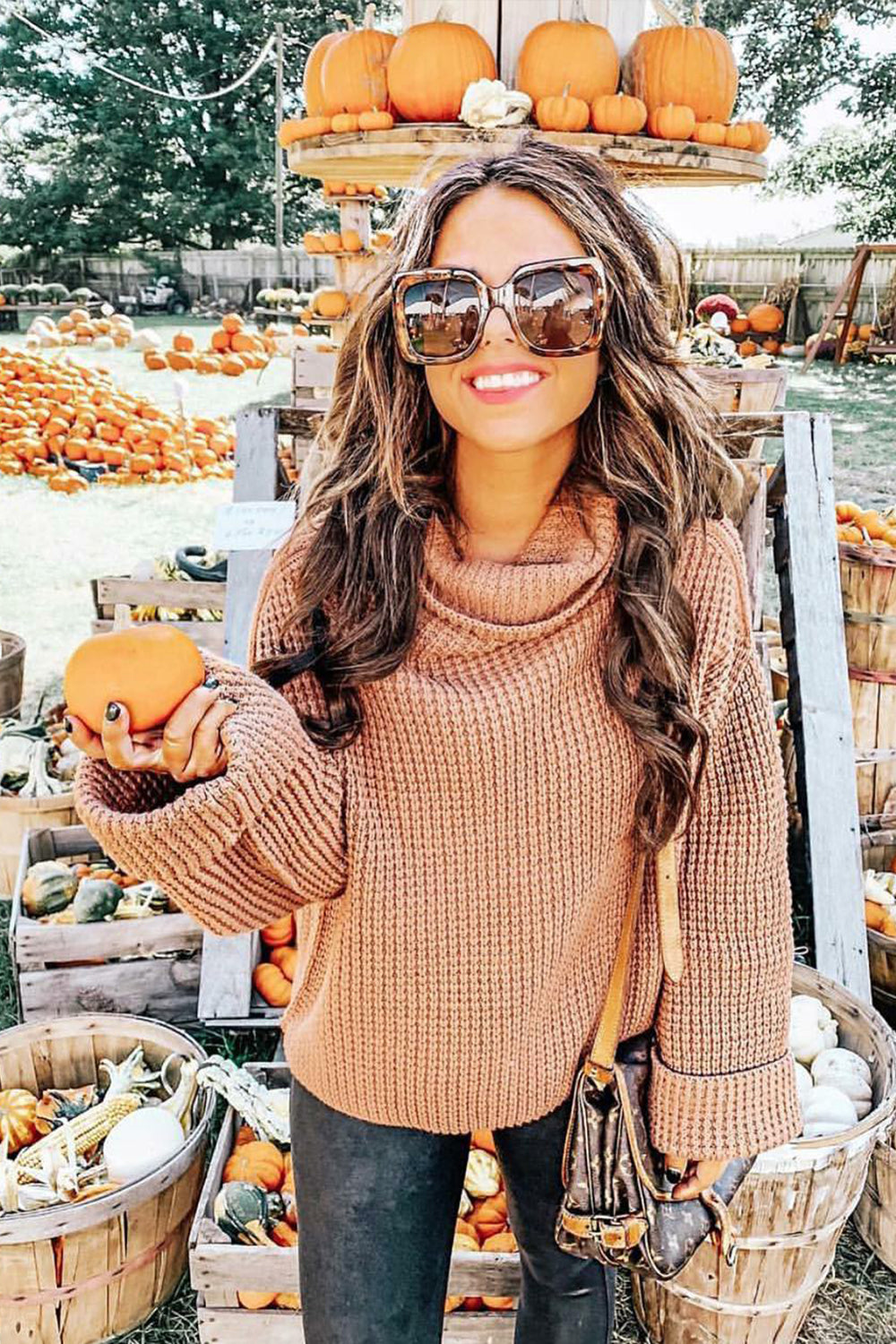 RadyRin Loose High Neck Sweater for Effortless Style