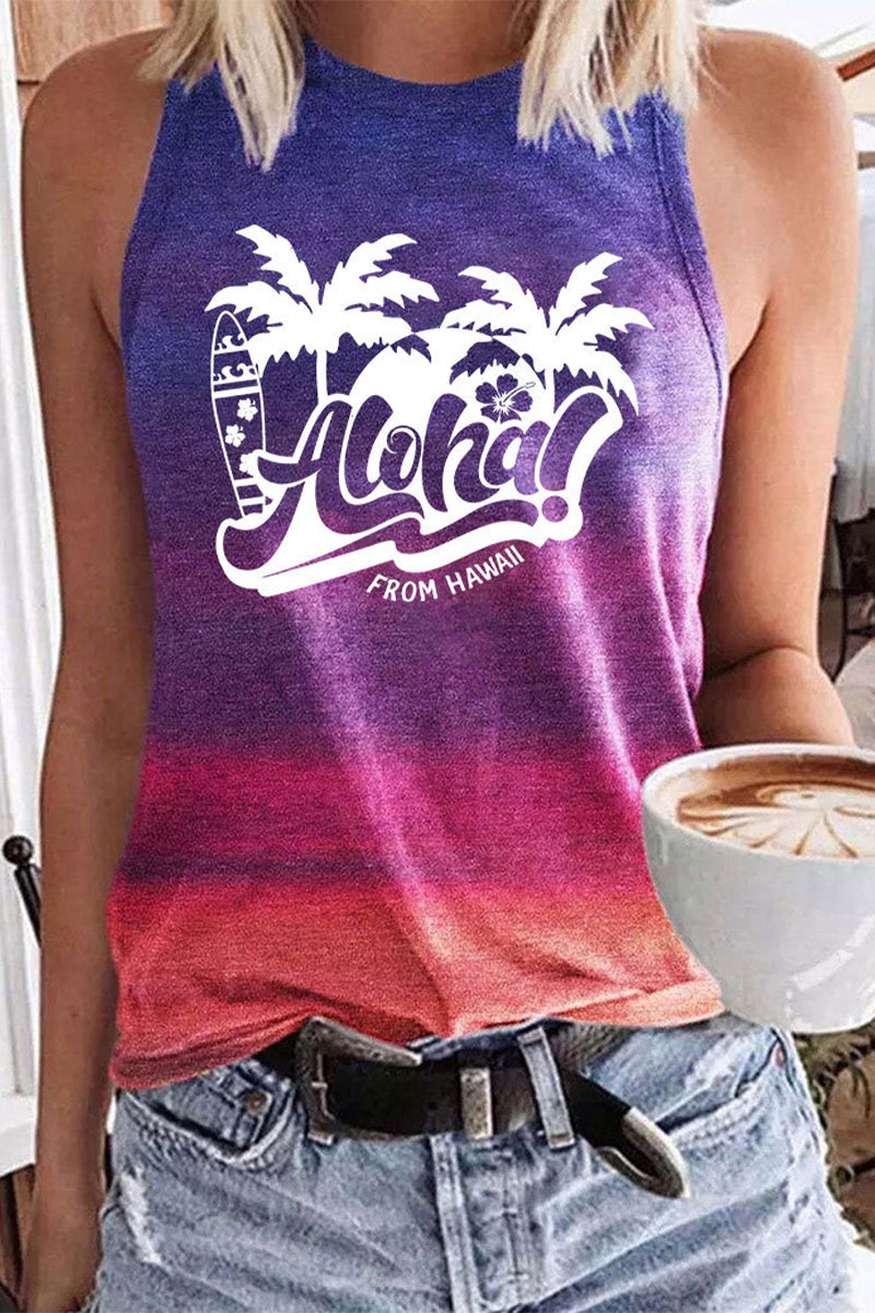 Coconut Aloha Casual Tank Top Fashionpara